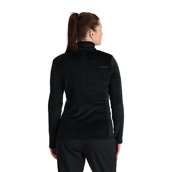 SPYDER W SHIMMER BUG 1/2 ZIP-BLACK